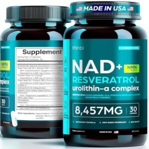 NAD Supplement 8,457 mg Extra Strength Liposomal, Green Tea + Astaxanthin for Women & Men, Resveratrol, CoQ10, Alpha Lipoic Acid – Energy Anti-Aging,Cell Regeneration