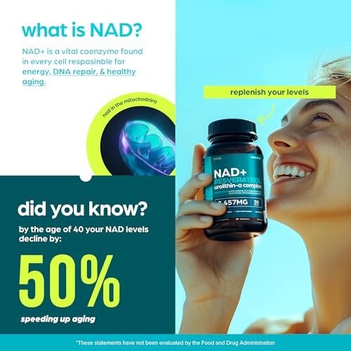 NAD Supplement 8,457 mg Extra Strength Liposomal, Green Tea + Astaxanthin for Women & Men, Resveratrol, CoQ10, Alpha Lipoic Acid – Energy Anti-Aging,Cell Regeneration - Image 2