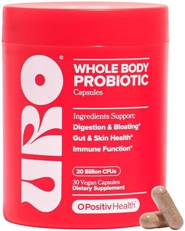 O Positiv URO Women’s Probiotic – All-in-one Probiotic for Women - Vaginal, Gut, Skin, and Oral Microbiome Health – 20B+ CFUs, Licorice Root, Dandelion – Non-GMO, Vegan, Gluten-Free – 30 Capsules